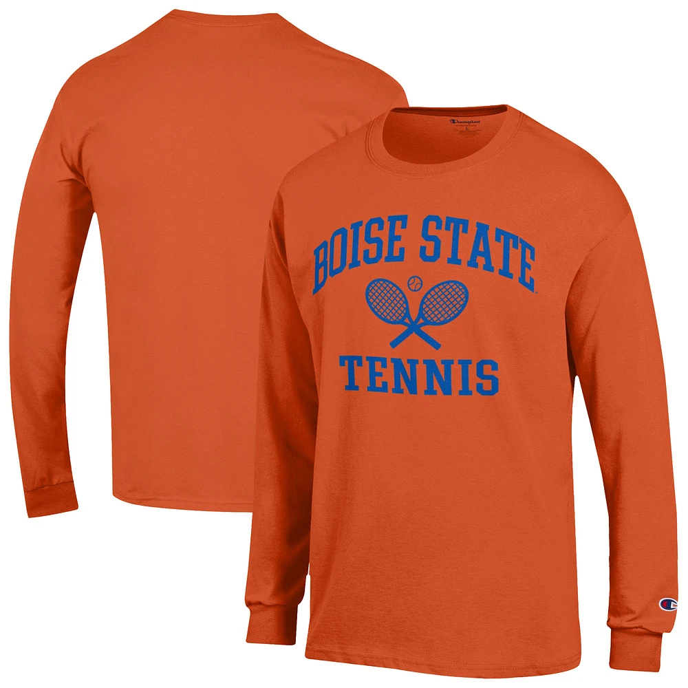 Men's Champion Boise State Broncos Tennis Icon Long Sleeve T-Shirt