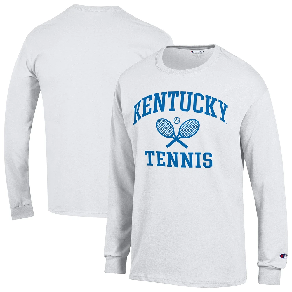 Men's Champion White Kentucky Wildcats Icon Long Sleeve T-Shirt