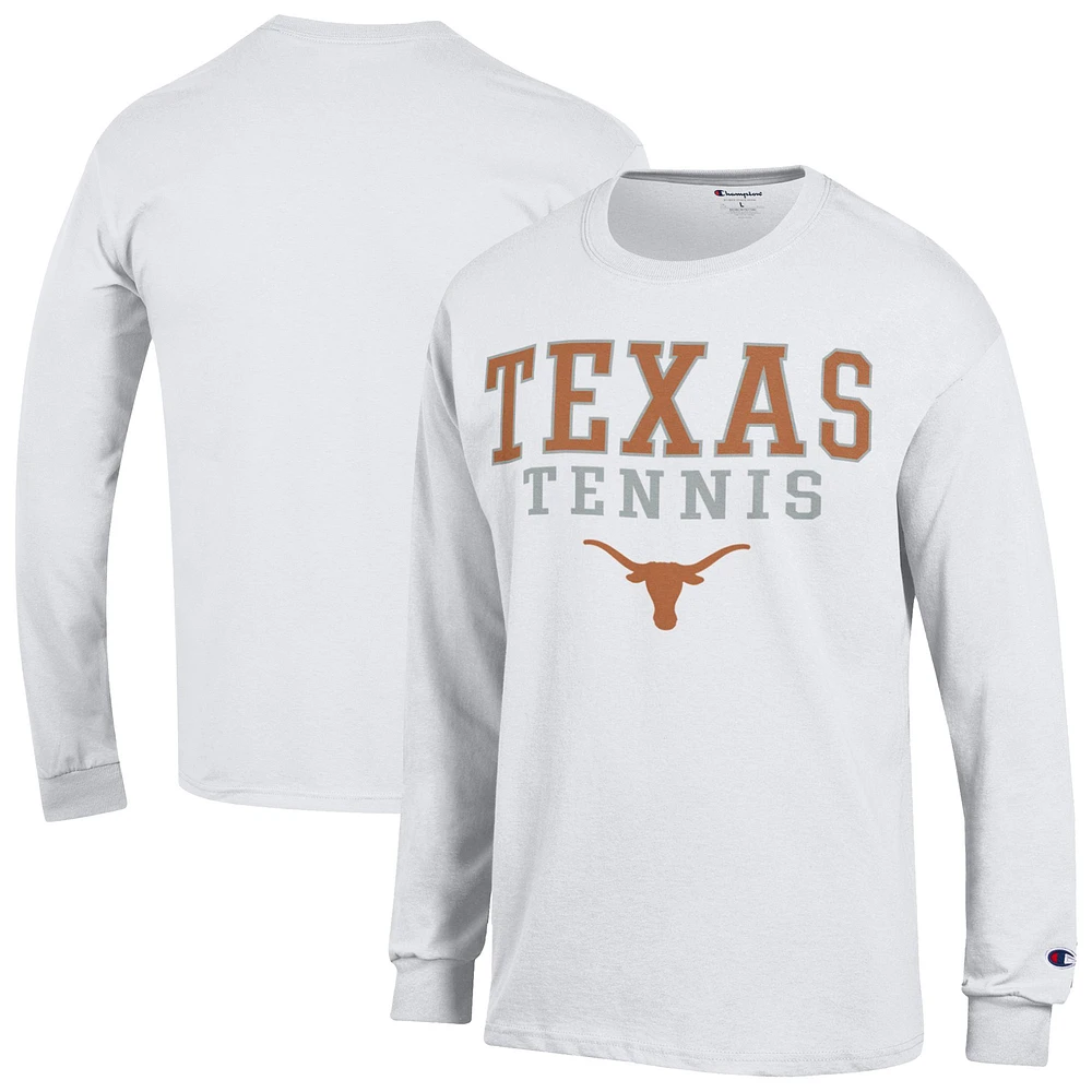 Men's Champion White Texas Longhorns Long Sleeve T-Shirt