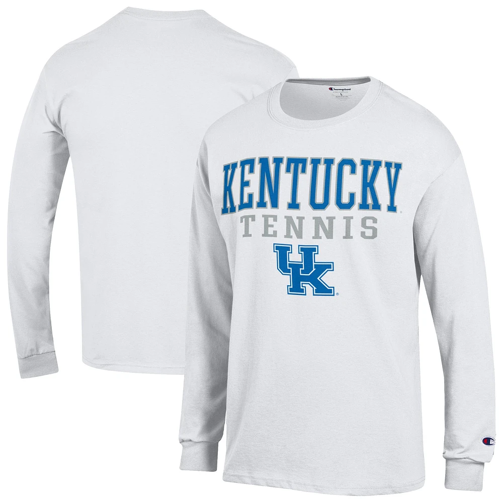 Men's Champion White Kentucky Wildcats Long Sleeve T-Shirt