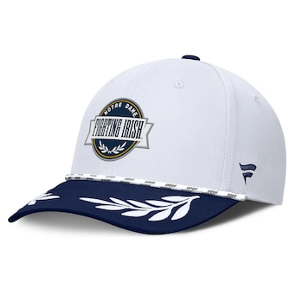 Men's Fanatics White/Navy Notre Dame Fighting Irish Admiral Adjustable Hat