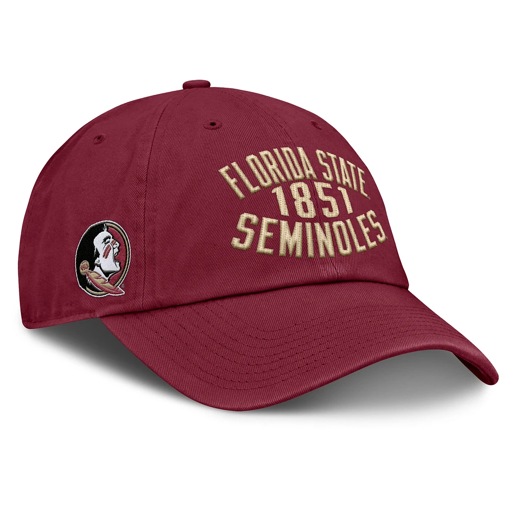 Men's Fanatics Garnet Florida State Seminoles Archer Adjustable Hat