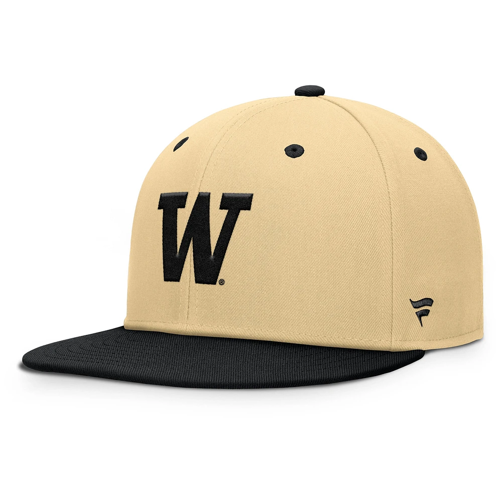 Men's Fanatics Khaki/Black Washington Huskies Balance Fitted Hat