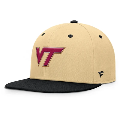 Men's Fanatics Khaki/Black Virginia Tech Hokies Balance Fitted Hat