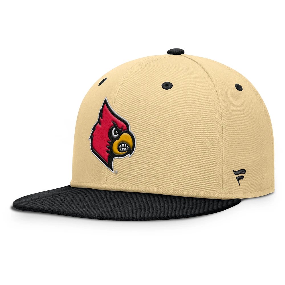 Men's Fanatics Khaki/Black Louisville Cardinals Balance Fitted Hat