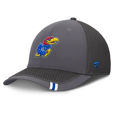 Men's Fanatics Gray Kansas Jayhawks Clincher Flex Hat
