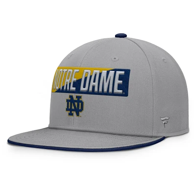 Men's Fanatics Gray Notre Dame Fighting Irish Duo Snapback Hat