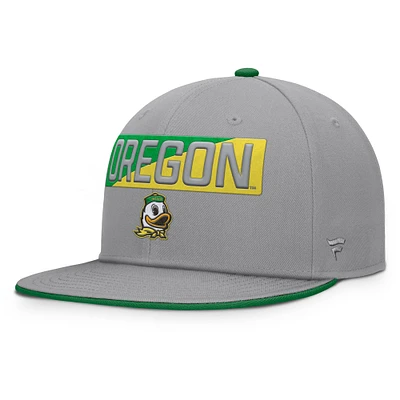 Men's Fanatics Gray Oregon Ducks Duo Snapback Hat