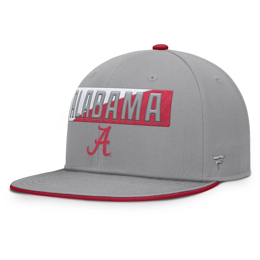 Men's Fanatics Gray Alabama Crimson Tide Duo Snapback Hat