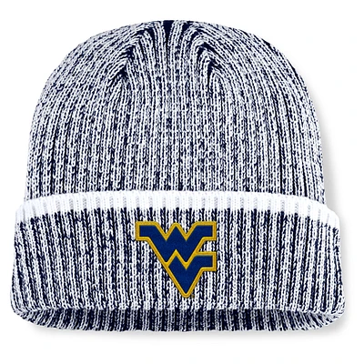 Men's Fanatics Navy/White West Virginia Mountaineers Haze Cuffed Knit Hat