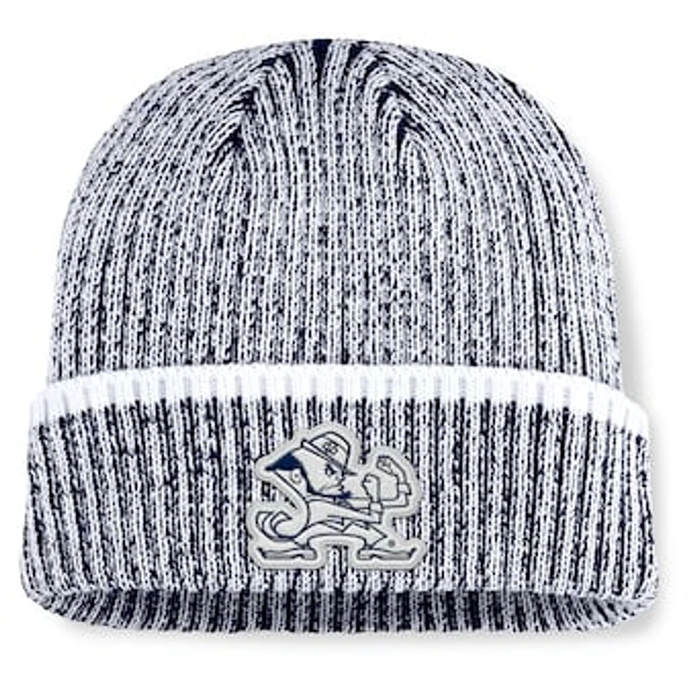 Men's Fanatics Navy/White Notre Dame Fighting Irish Haze Cuffed Knit Hat