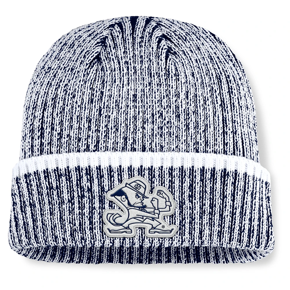 Men's Fanatics Navy/White Notre Dame Fighting Irish Haze Cuffed Knit Hat