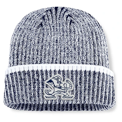 Men's Fanatics Navy/White Notre Dame Fighting Irish Haze Cuffed Knit Hat