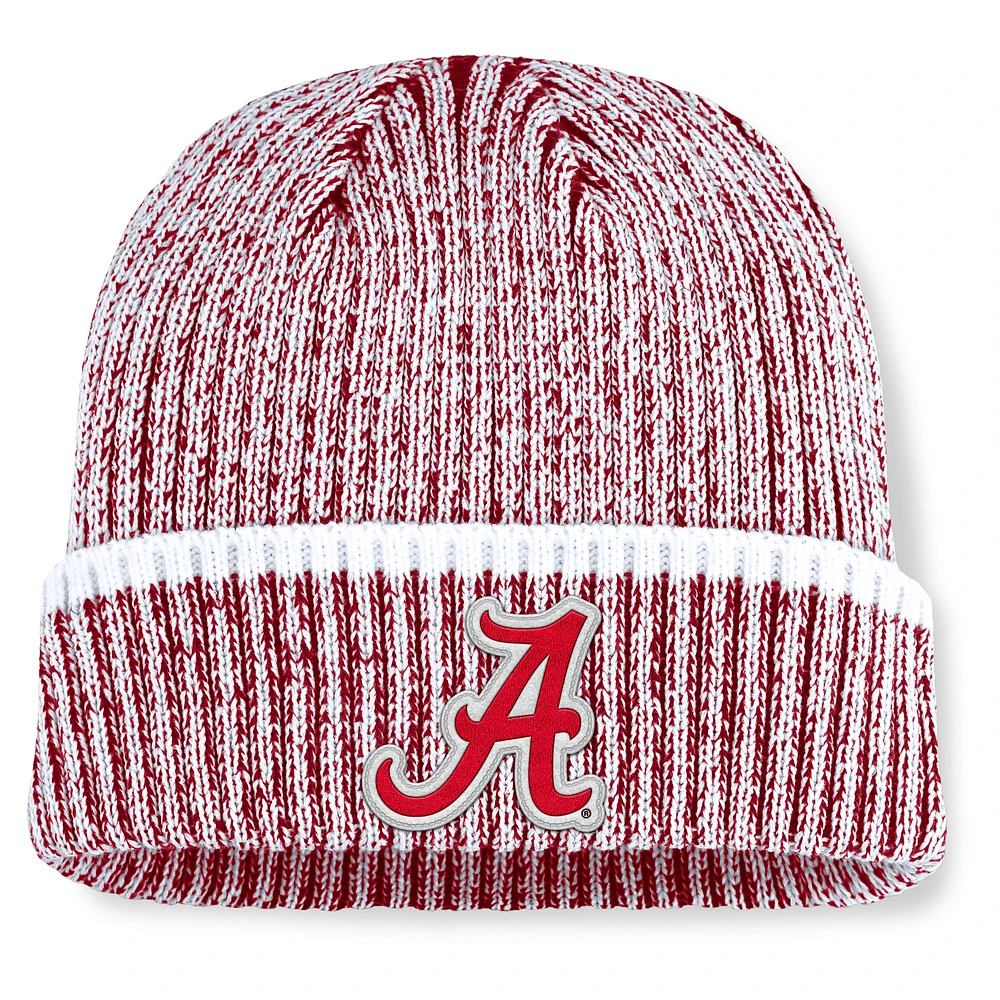Men's Fanatics Crimson/White Alabama Crimson Tide Haze Cuffed Knit Hat