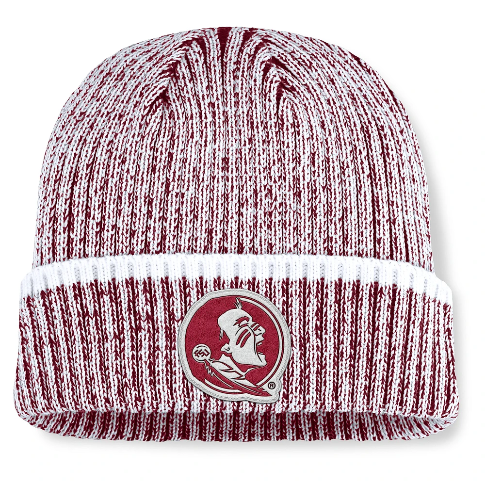 Men's Fanatics Garnet/White Florida State Seminoles Haze Cuffed Knit Hat