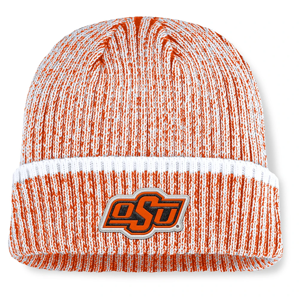 Men's Fanatics Orange/White Oklahoma State Cowboys Haze Cuffed Knit Hat