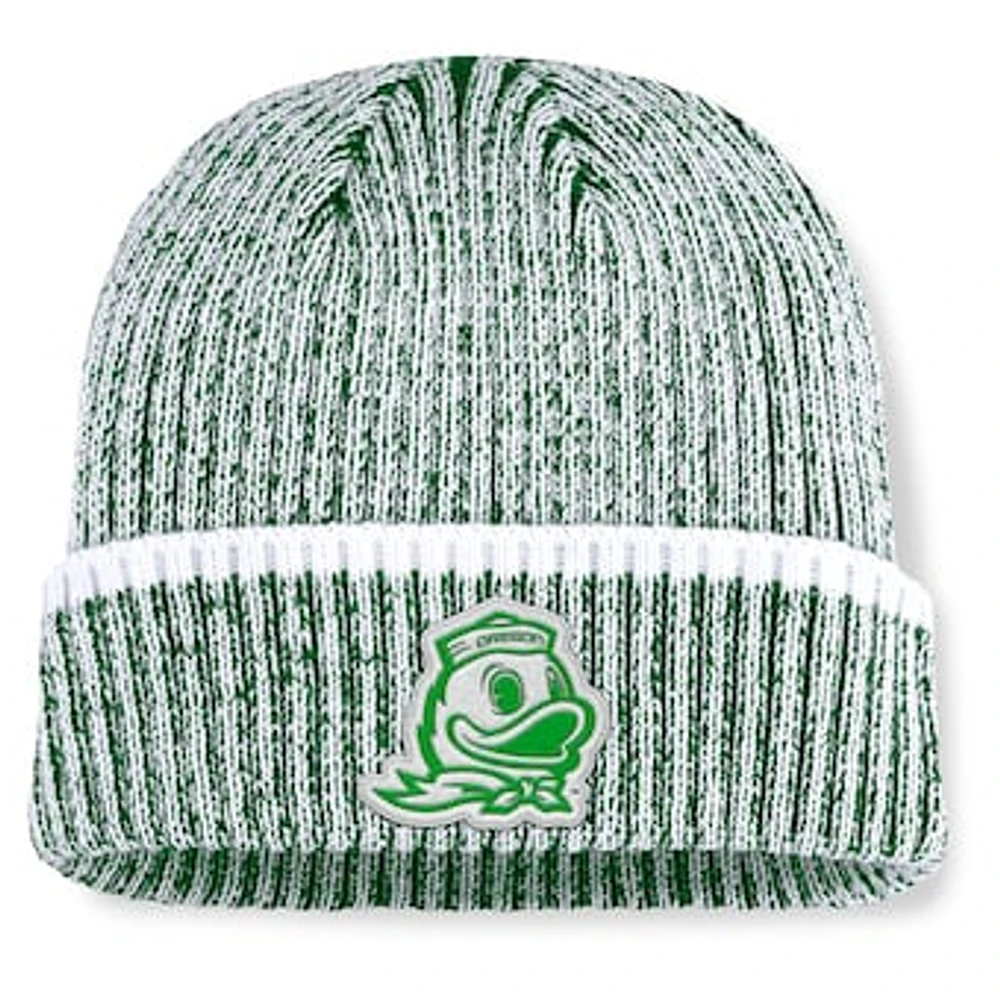 Men's Fanatics Green/White Oregon Ducks Haze Cuffed Knit Hat