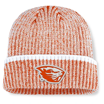 Men's Fanatics Orange/White Oregon State Beavers Haze Cuffed Knit Hat