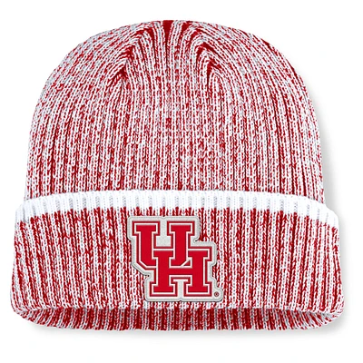 Men's Fanatics Red/White Houston Cougars Haze Cuffed Knit Hat