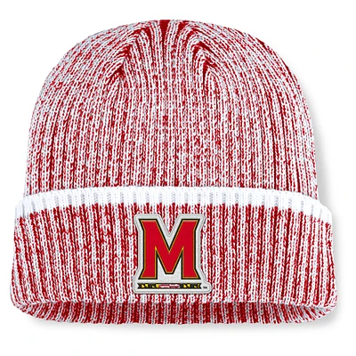 Men's Fanatics Red/White Maryland Terrapins Haze Cuffed Knit Hat