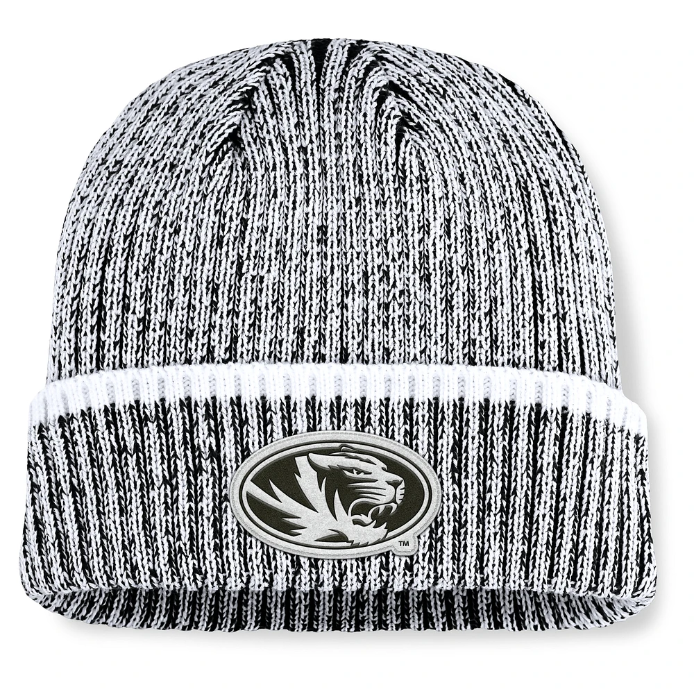 Men's Fanatics Black/White Missouri Tigers Haze Cuffed Knit Hat