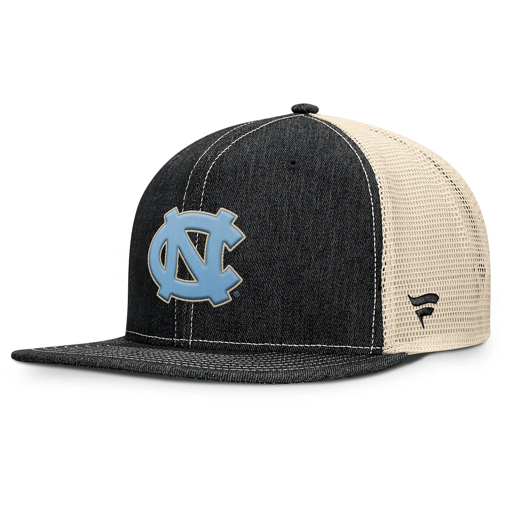 Men's Fanatics Black/Natural North Carolina Tar Heels Legend Trucker Snapback Hat