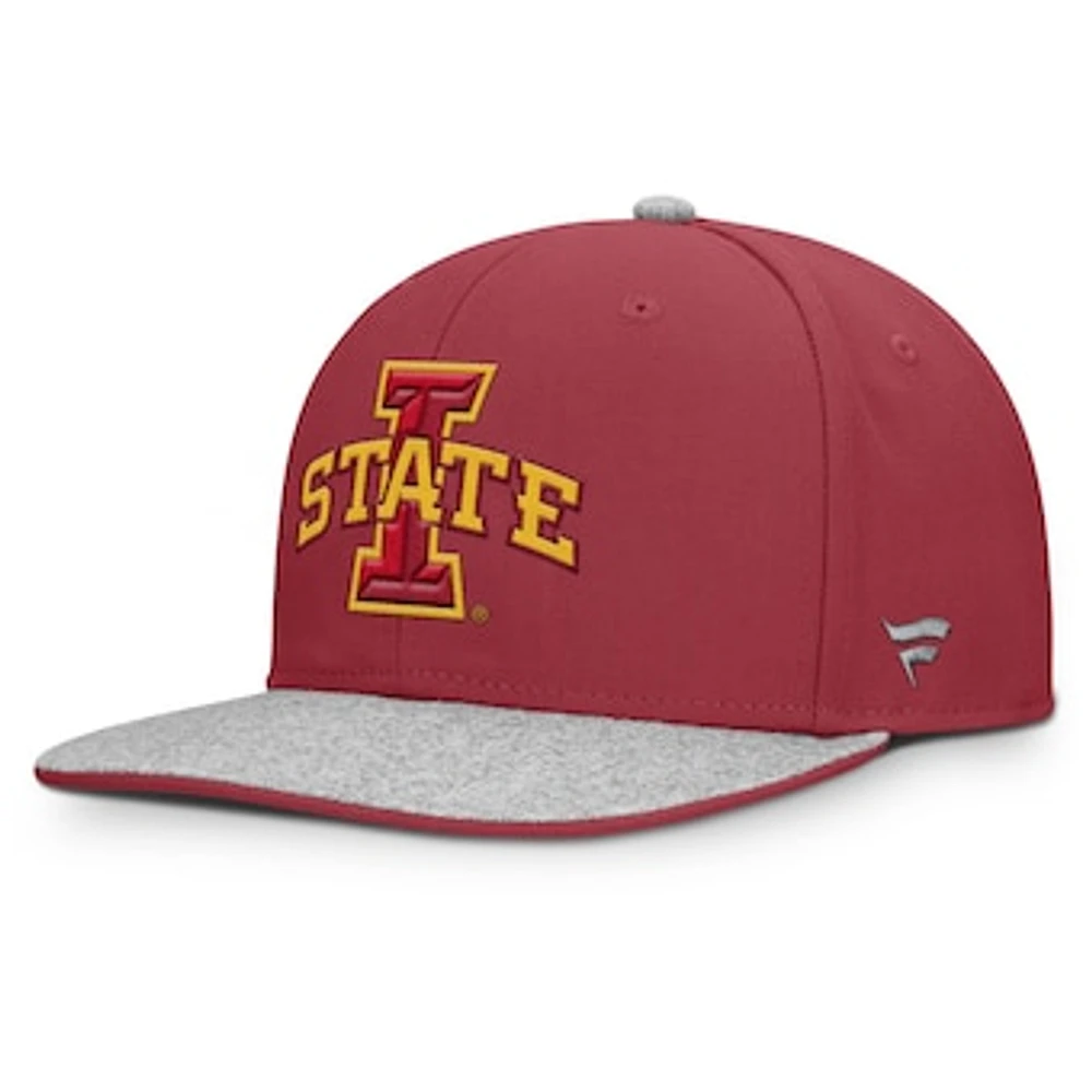 Men's Fanatics Cardinal Iowa State Cyclones Loden Snapback Hat