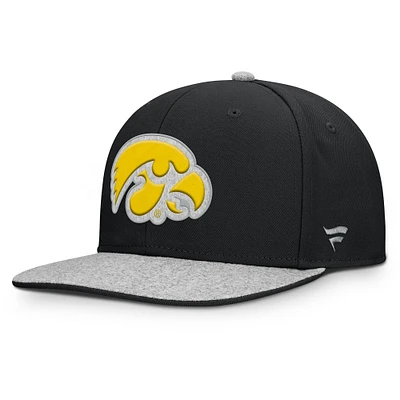 Men's Fanatics Black Iowa Hawkeyes Loden Snapback Hat