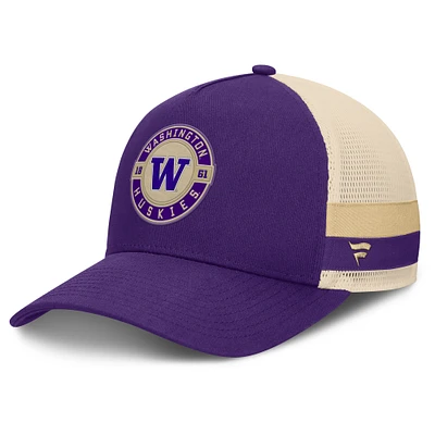 Men's Fanatics Purple/Cream Washington Huskies Prestige Trucker Adjustable Hat