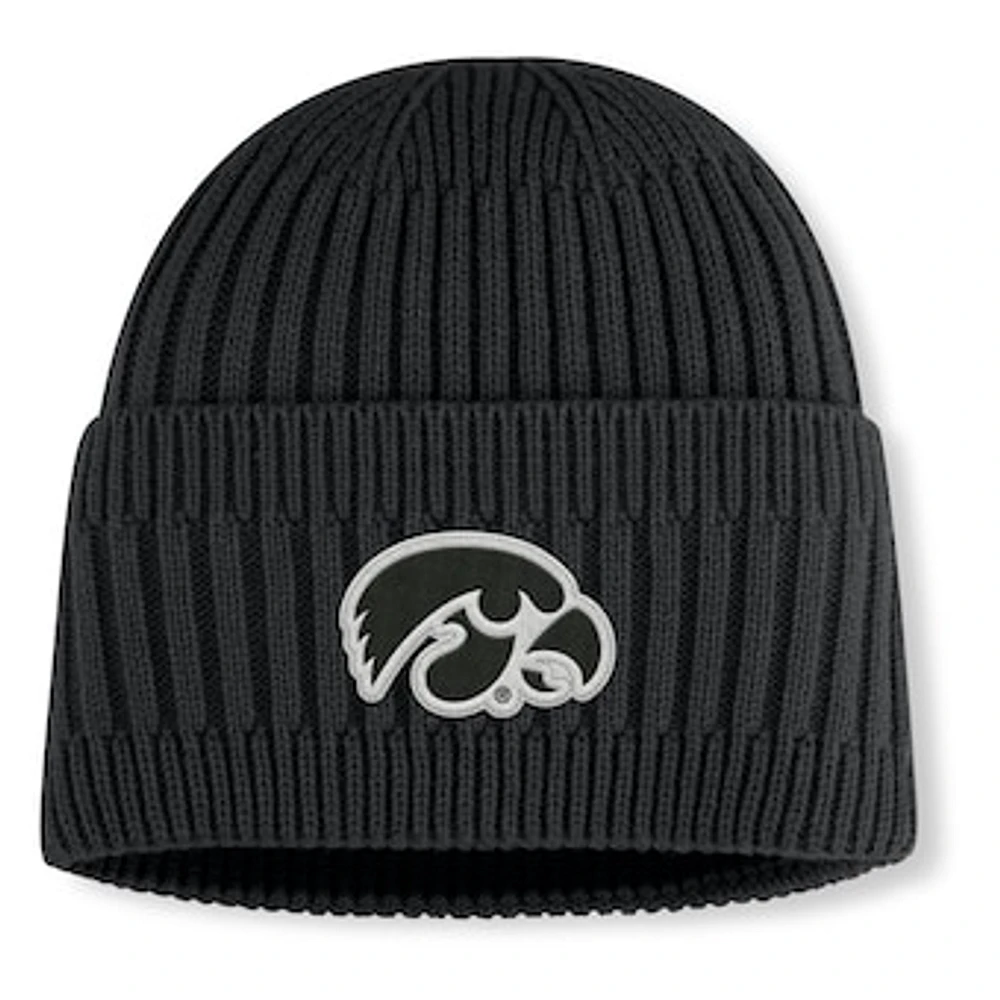 Men's Fanatics Black Iowa Hawkeyes Revery Cuffed Knit Hat