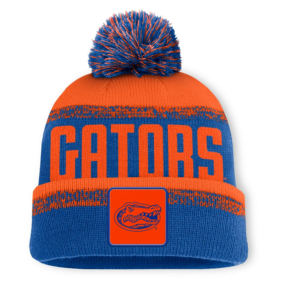 Men's Fanatics Royal/Orange Florida Gators Thrive Cuffed Knit Hat with Pom