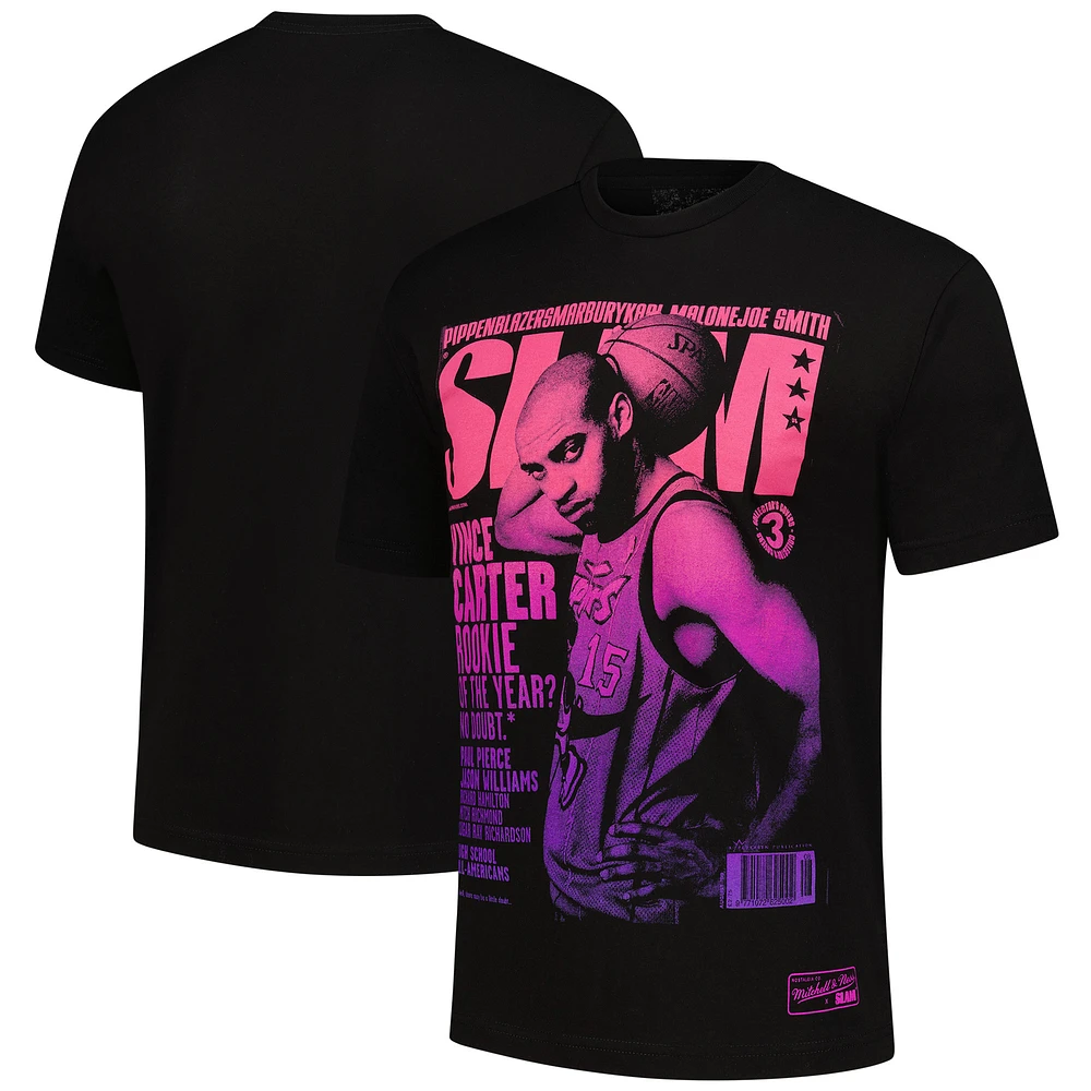 Men's Mitchell & Ness Vince Carter Black Toronto Raptors SLAM Gradient T-Shirt