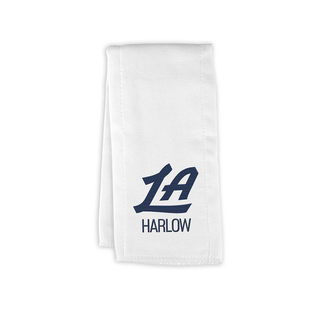 Infant Chad & Jake White LA Clippers Personalized Burp Cloth