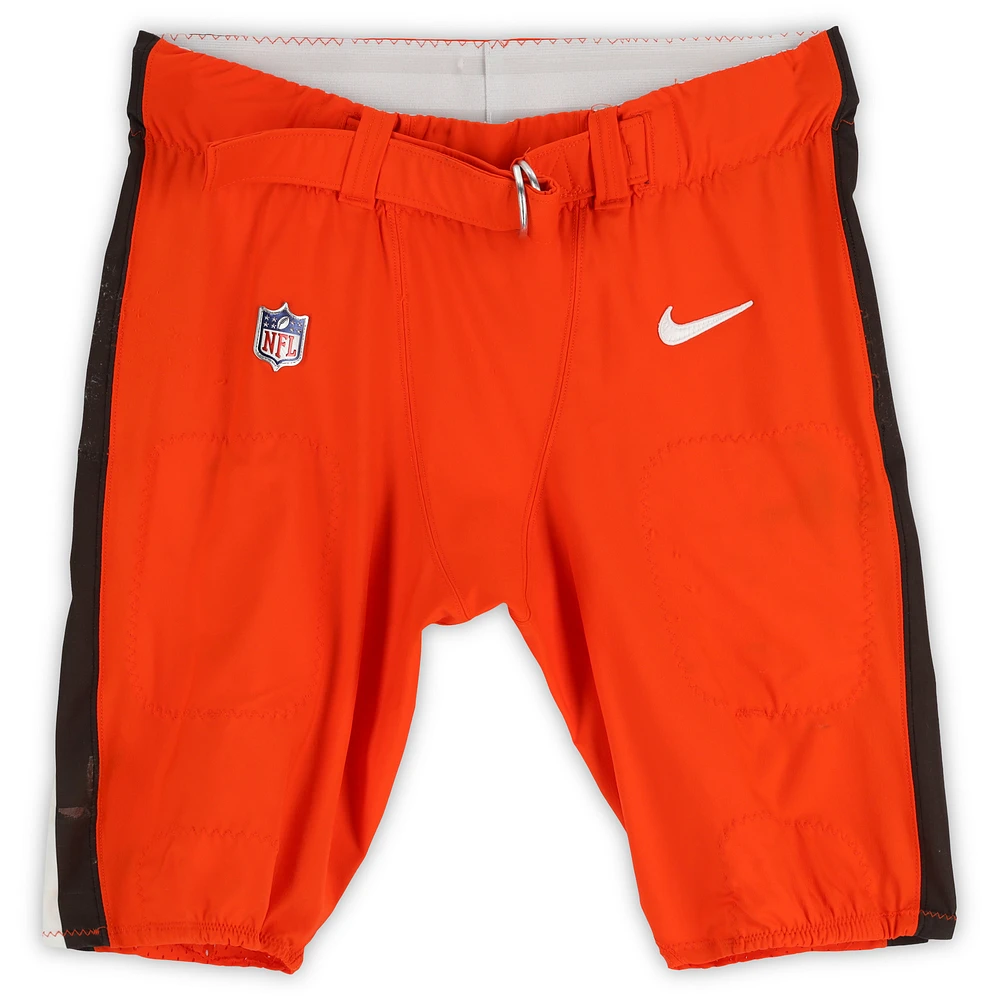 Joel Bitonio Cleveland Browns Game-Used Orange Nike Pants vs. Cincinnati Bengals on October 20, 2024