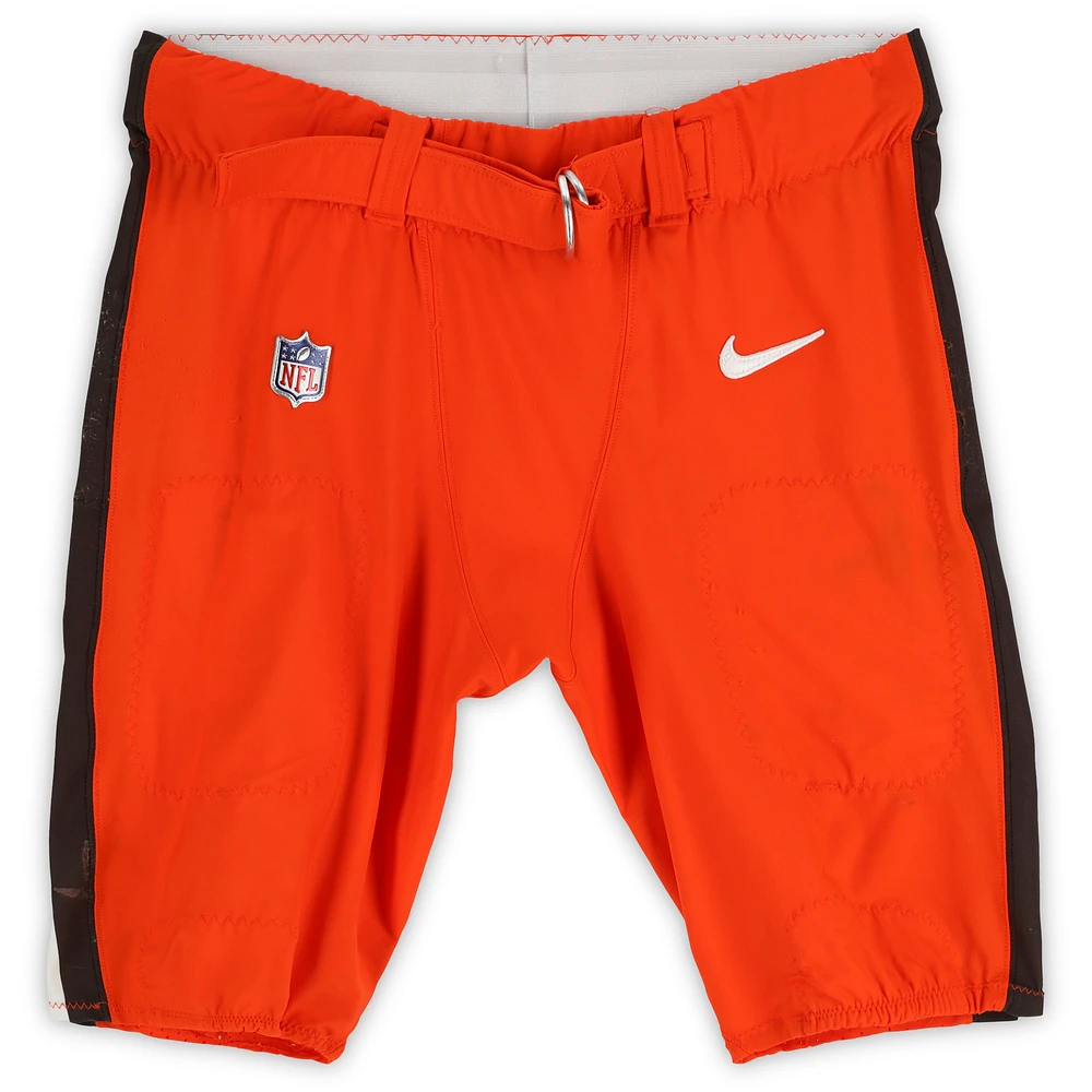 Jack Conklin Cleveland Browns Game-Used Orange Nike Pants vs. Cincinnati Bengals on October 20, 2024