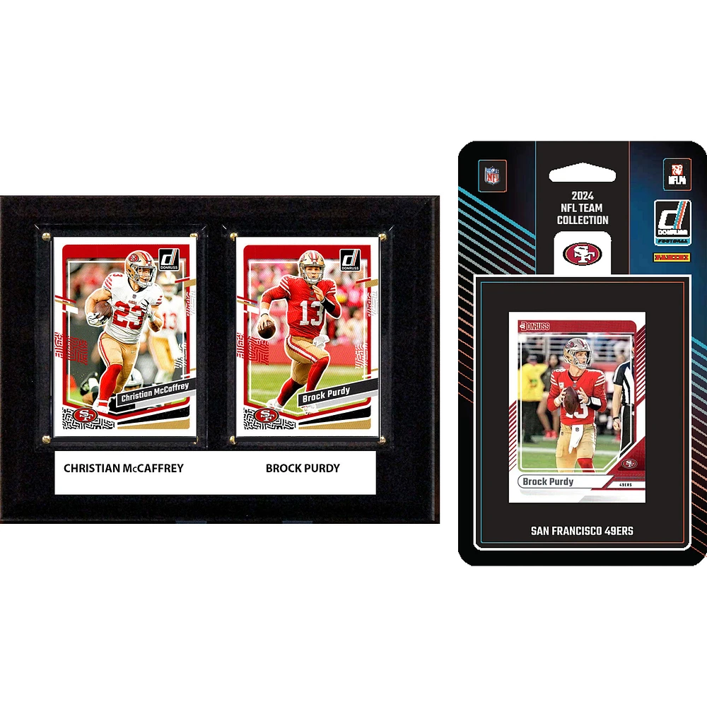 San Francisco 49ers 6" x 8" Player Plaque & 2024 Team Trading Card Set