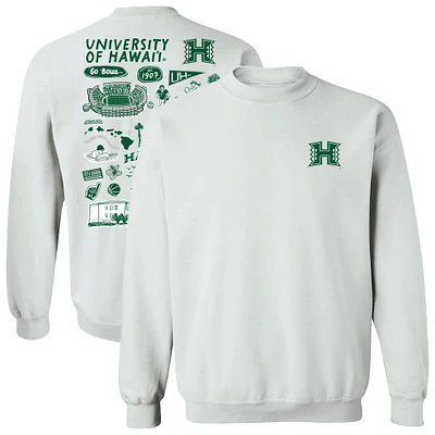 Women's Vive La Fete Hawaii Rainbow Warriors Impressions Artwork Pullover Sweatshirt