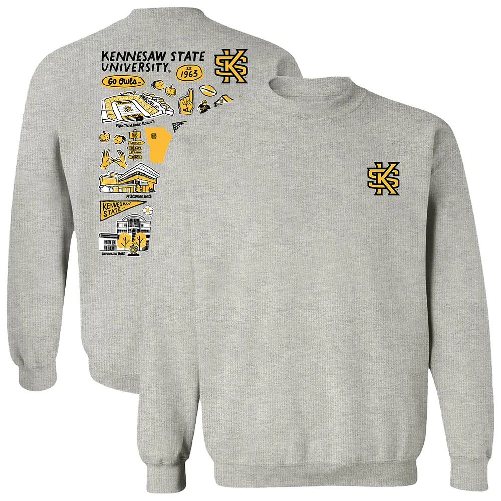 Women's Vive La Fete Kennesaw State Owls Impressions Artwork Pullover Sweatshirt