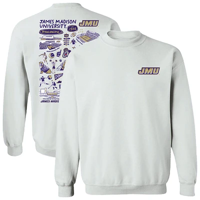 Women's Vive La Fete James Madison Dukes Impressions Artwork Pullover Sweatshirt