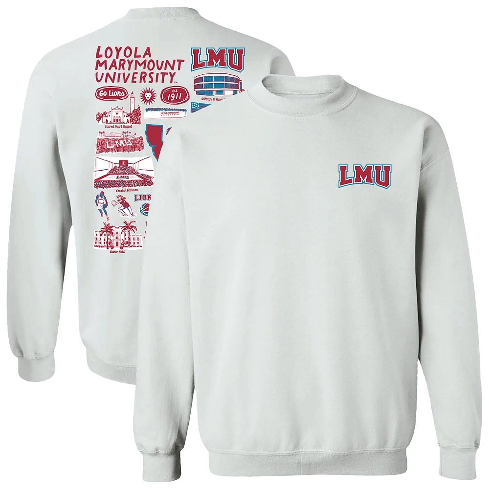 Women's Vive La Fete Loyola Marymount Lions Impressions Artwork Pullover Sweatshirt