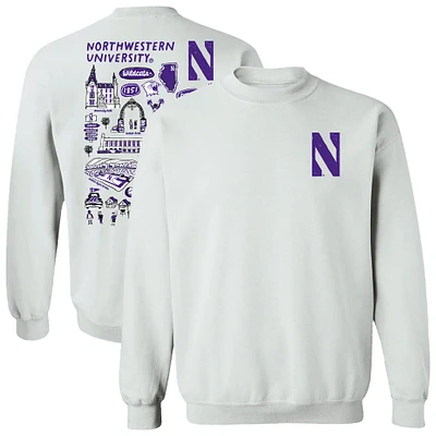 Women's Vive La Fete Northwestern Wildcats Impressions Artwork Pullover Sweatshirt