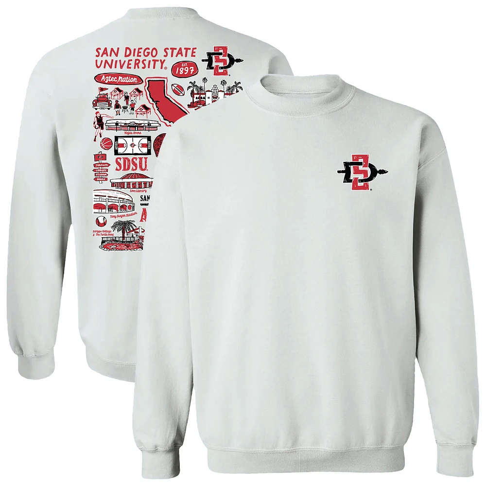 Women's Vive La Fete San Diego State Aztecs Impressions Artwork Pullover Sweatshirt