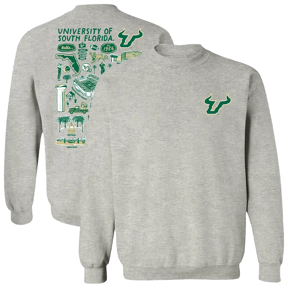 Women's Vive La Fete South Florida Bulls Impressions Artwork Pullover Sweatshirt
