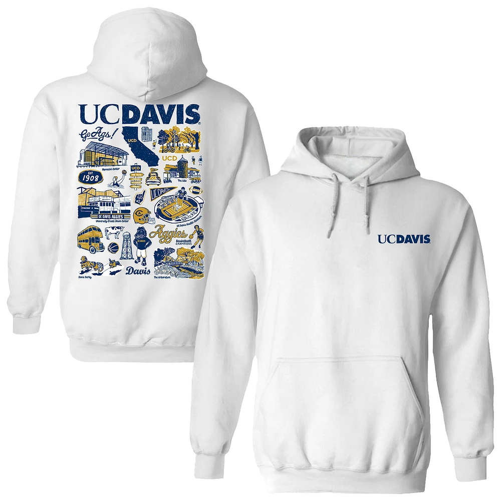 Women's Vive La Fete UC Davis Aggies Impressions Artwork Pullover Hoodie