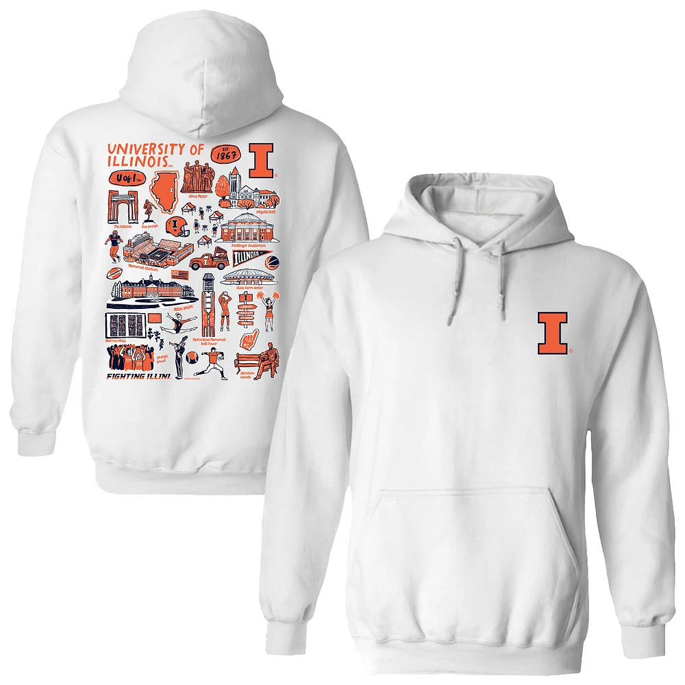 Women's Vive La Fete Illinois Fighting Illini Impressions Artwork Pullover Hoodie