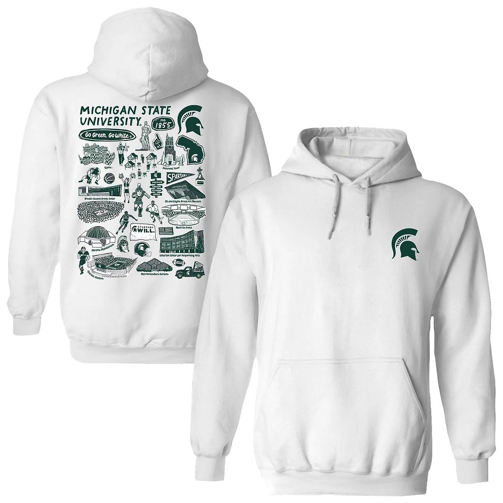 Women's Vive La Fete Michigan State Spartans Impressions Artwork Pullover Hoodie