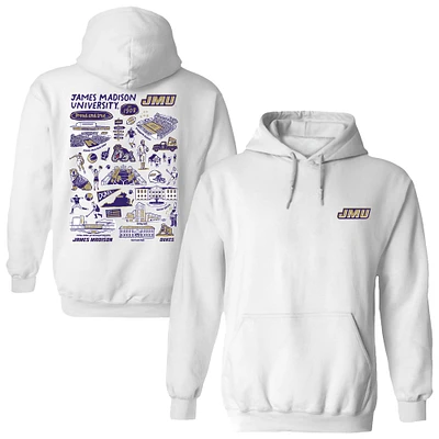 Women's Vive La Fete James Madison Dukes Impressions Artwork Pullover Hoodie