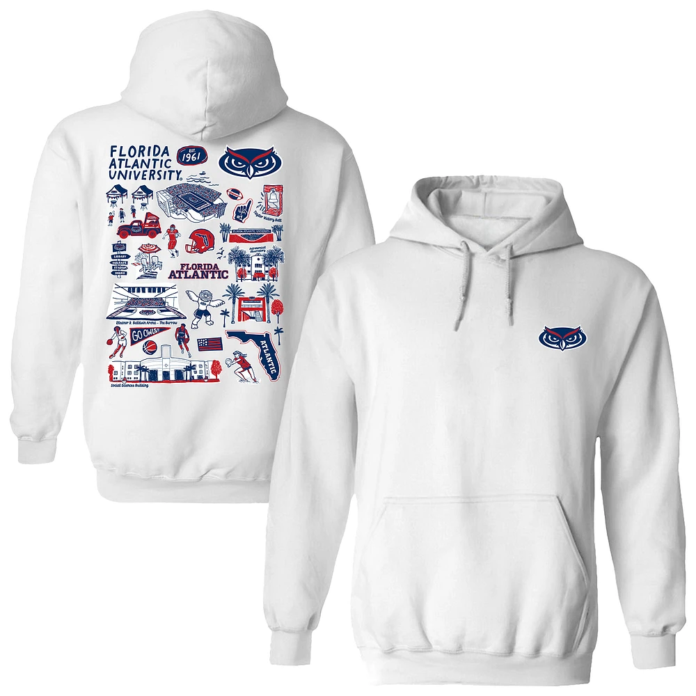 Women's Vive La Fete Florida Atlantic Owls Impressions Artwork Pullover Hoodie