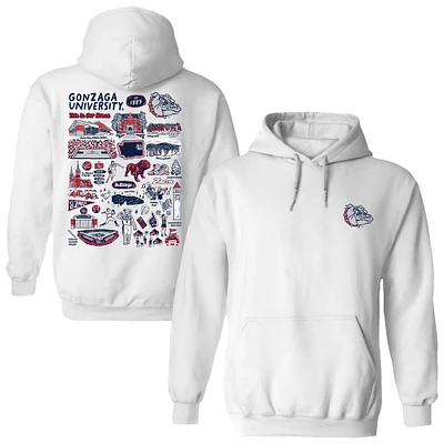 Women's Vive La Fete Gonzaga Bulldogs Impressions Artwork Pullover Hoodie