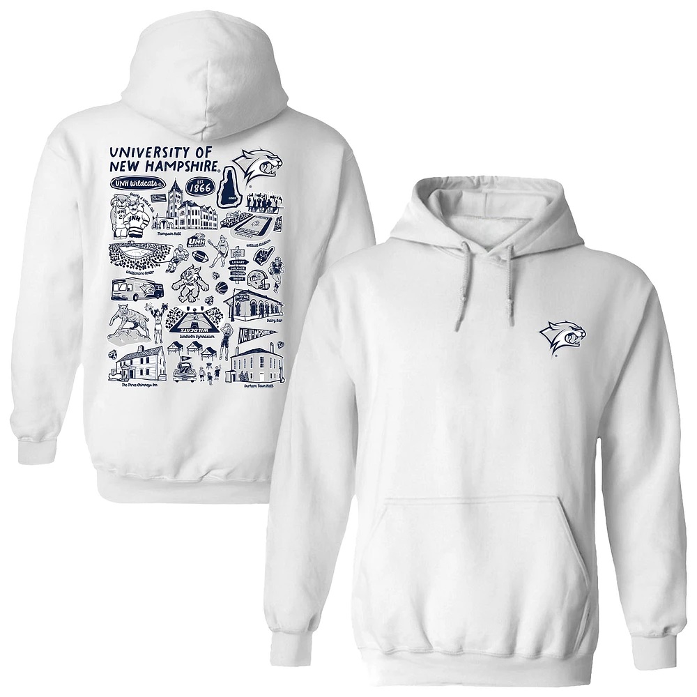 Women's Vive La Fete New Hampshire Wildcats Impressions Artwork Pullover Hoodie